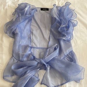 Akira: blouse with puffy sleeves- size small